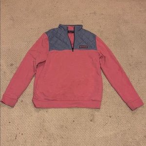Salmon and Blue vineyard vines pullover XL